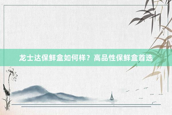 龙士达保鲜盒如何样？高品性保鲜盒首选