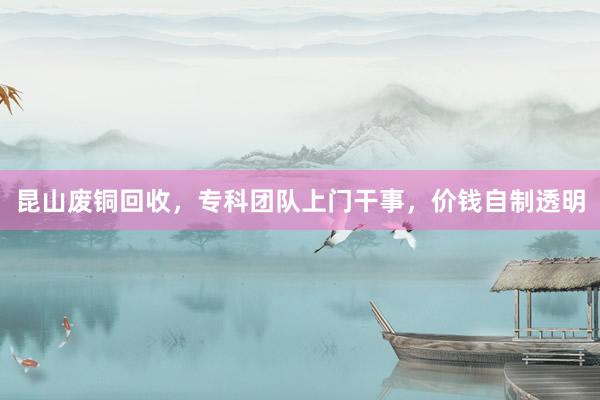 昆山废铜回收，专科团队上门干事，价钱自制透明