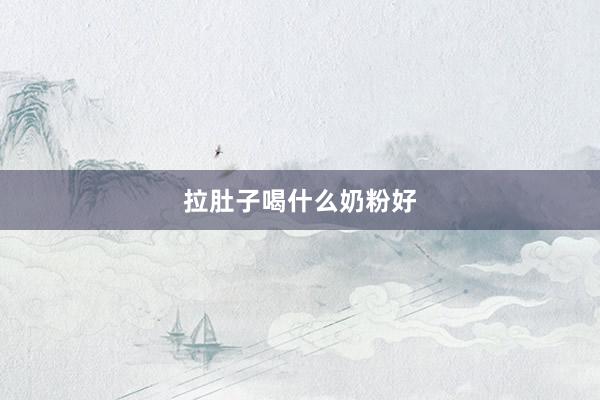 拉肚子喝什么奶粉好